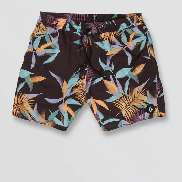 VOLCOM POLLY PACK‎ swim TRUNKS - BLACK large Excellent used condition - Picture 1 of 6